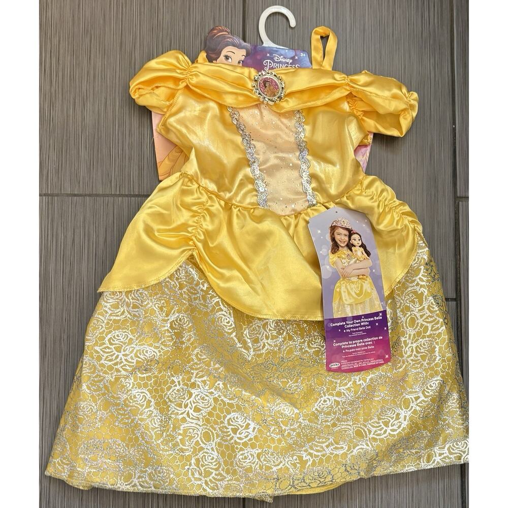 Disney Princess Belle Costume Dress 4-6x Girls Beauty And The Beast | NEW!